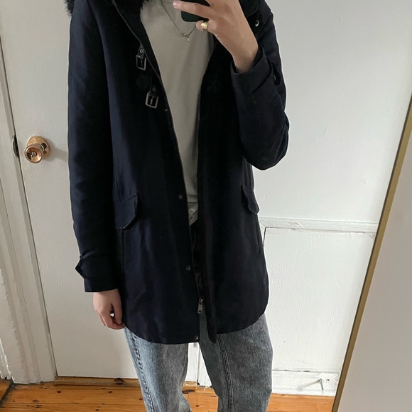 SOLD Zara Navy Winter Coat - Picture 4 of 6